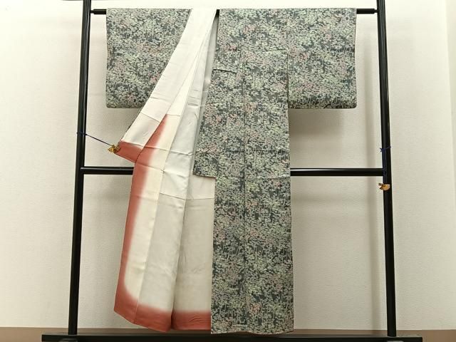 平和屋着物■上質な小紋 笹 正絹 逸品 BAAY8620hj