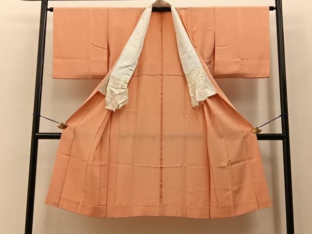 平和屋着物■長襦袢 無双仕立て 深支子色 正絹 逸品 BAAY8631hj