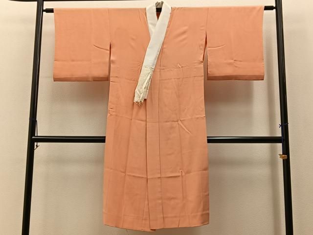 平和屋着物■長襦袢 無双仕立て 深支子色 正絹 逸品 BAAY8631hj