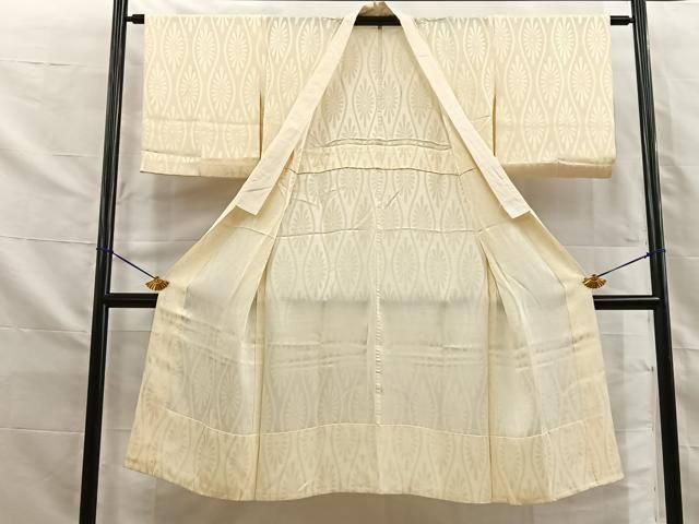 平和屋着物■長襦袢 無双仕立て 立涌菊地紋 正絹 逸品 BAAY8647hj