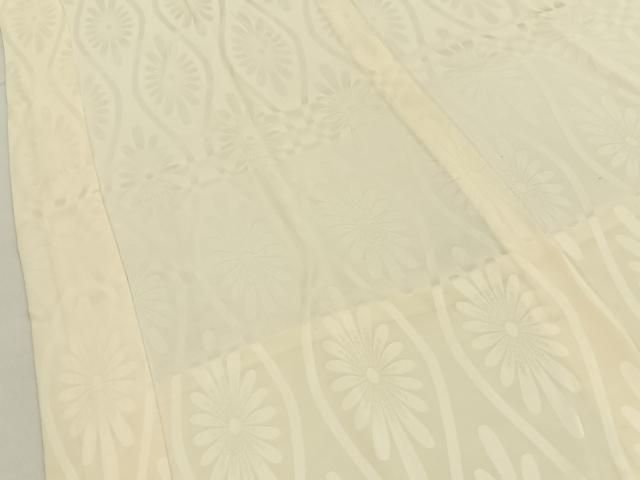 平和屋着物■長襦袢 無双仕立て 立涌菊地紋 正絹 逸品 BAAY8647hj
