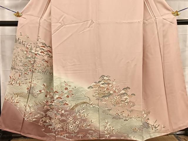 平和屋着物■訪問着 御所解文 暈し染め 金銀彩 正絹 逸品 BAAY8670hj