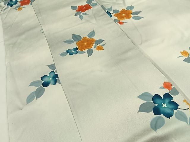 平和屋着物■上質な小紋 草花文 暈し染め 正絹 逸品 BAAY8691hj