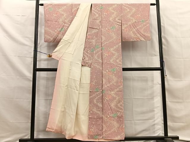 平和屋着物■上質な小紋 舞花文 正絹 逸品 BAAY8694hj
