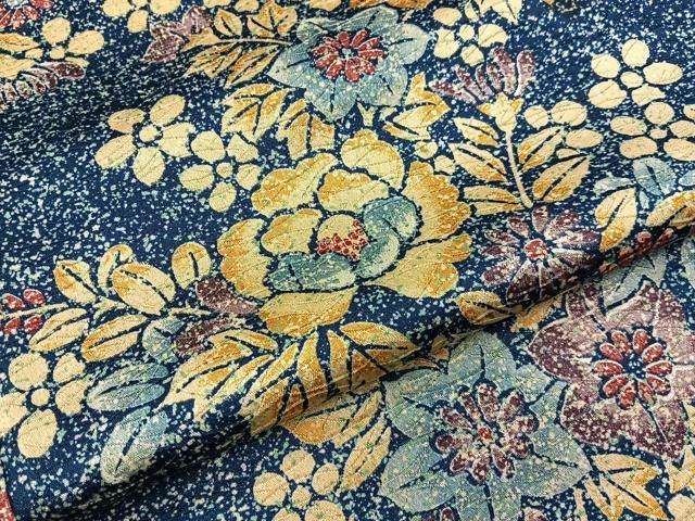 平和屋着物■上質な小紋 草花文 正絹 逸品 BAAY8695hj