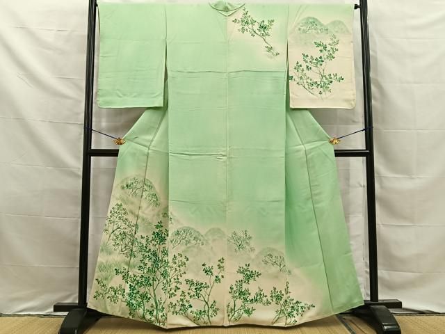 平和屋着物■訪問着 遠山樹林文 暈し染め 正絹 逸品 BAAY8700hj
