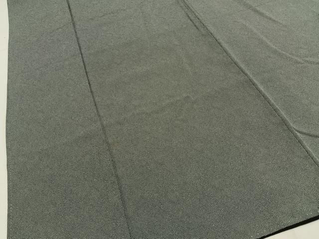 平和屋着物●江戸小紋 鮫小紋柄 黒地 正絹 逸品 BAAY8752hj