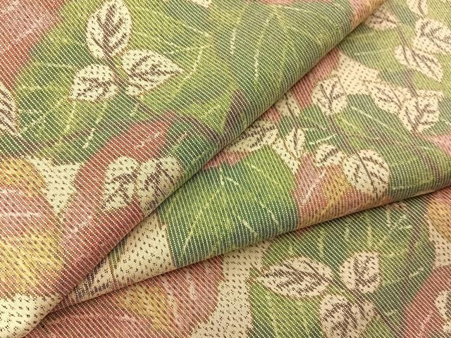 平和屋着物■上質な紬 枝葉文 正絹 逸品 BAAY8762hj