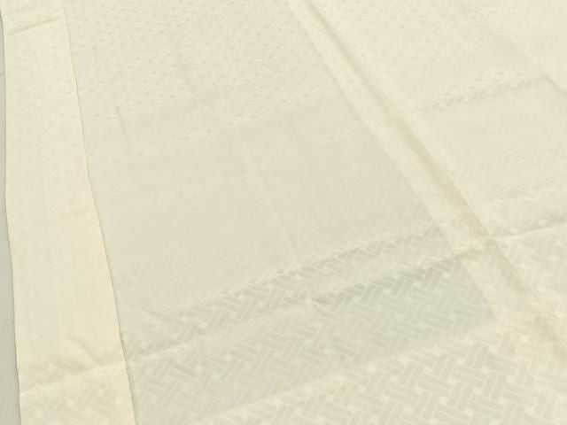 平和屋着物■長襦袢 無双仕立て 檜垣地紋 正絹 逸品 未使用 BAAY8770hj