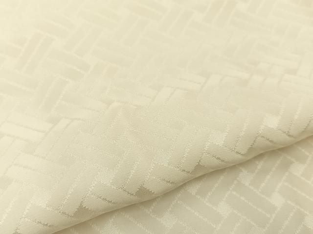 平和屋着物■長襦袢 無双仕立て 檜垣地紋 正絹 逸品 未使用 BAAY8770hj