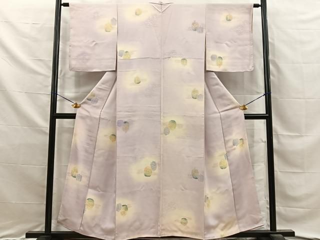 平和屋着物■上質な小紋 地紋起こし 流水仕覆文 暈し染め 正絹 逸品 BAAY8775hj