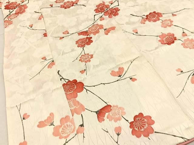 平和屋着物■上質な小紋 枝桜文 正絹 逸品 BAAY8787hj