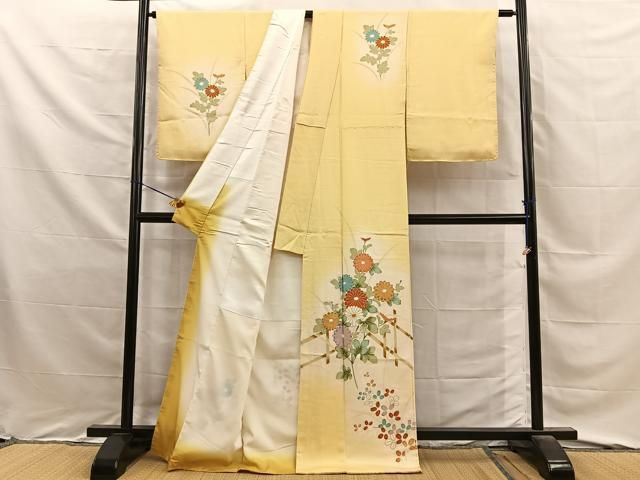 平和屋着物■訪問着 菊 暈し染め 金彩 正絹 逸品 未使用 BAAY8820hj
