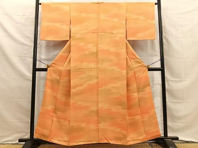 平和屋着物■上質な小紋 霞文 暈し染め 正絹 逸品 BAAY8845hj