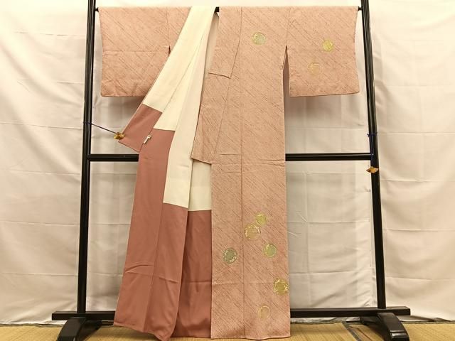 平和屋着物●訪問着 総絞り 刺繍 兎 金彩 正絹 逸品 BAAY8849hj