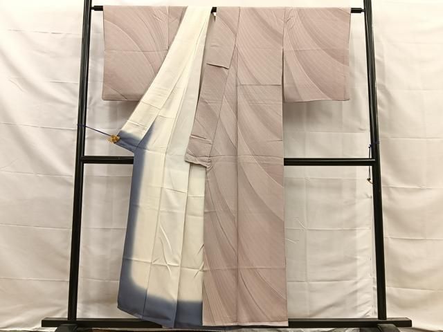 平和屋着物■上質な小紋 地紋起こし 流線文 正絹 逸品 BAAY8851hj