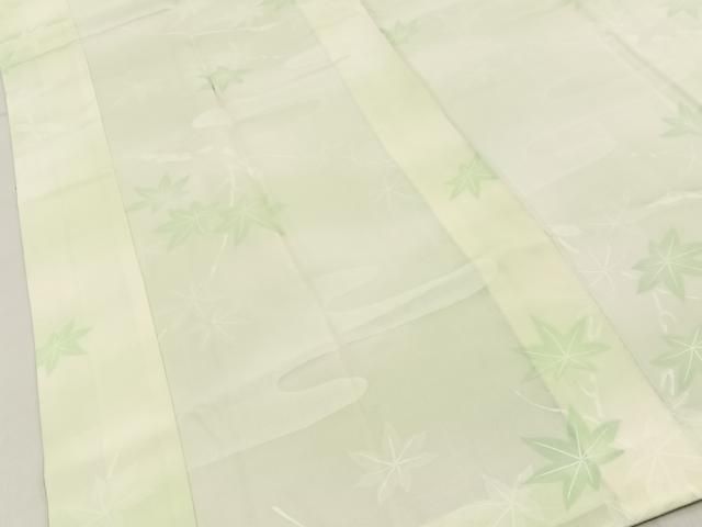平和屋着物■長襦袢 無双仕立て 楓 暈し染め 正絹 逸品 BAAY8877hj