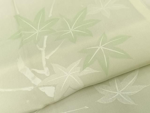 平和屋着物■長襦袢 無双仕立て 楓 暈し染め 正絹 逸品 BAAY8877hj