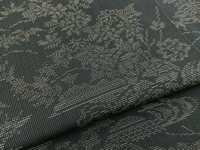 平和屋着物■本場大島紬 風景草花文 やまと誂製 正絹 逸品 BAAY8881hj