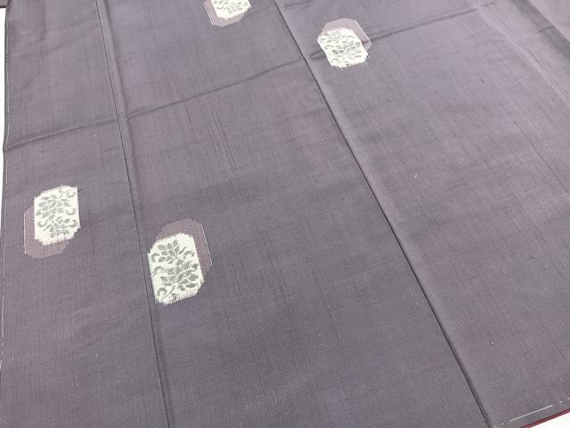 平和屋着物■上質な紬 更紗花文 正絹 逸品 未使用 BAAY9003yc