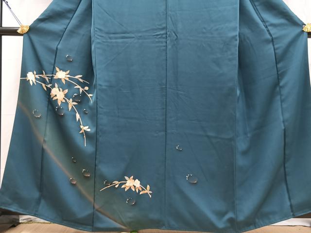 平和屋着物●訪問着 水滴 枝花文 金銀彩 正絹 逸品 BAAY9008yc
