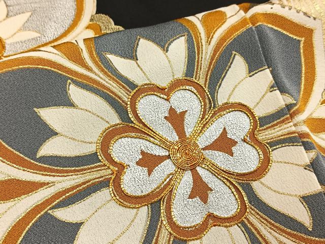 平和屋着物■豪華黒留袖 駒刺繍 正倉院花文 金銀彩 正絹 逸品 BAAY9010yc