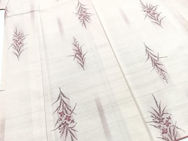 平和屋着物■上質な紬 草花文 正絹 逸品 BAAY9014yc