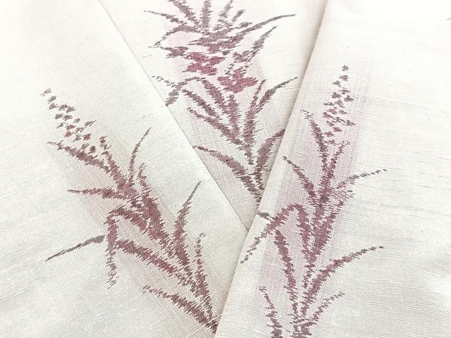 平和屋着物■上質な紬 草花文 正絹 逸品 BAAY9014yc