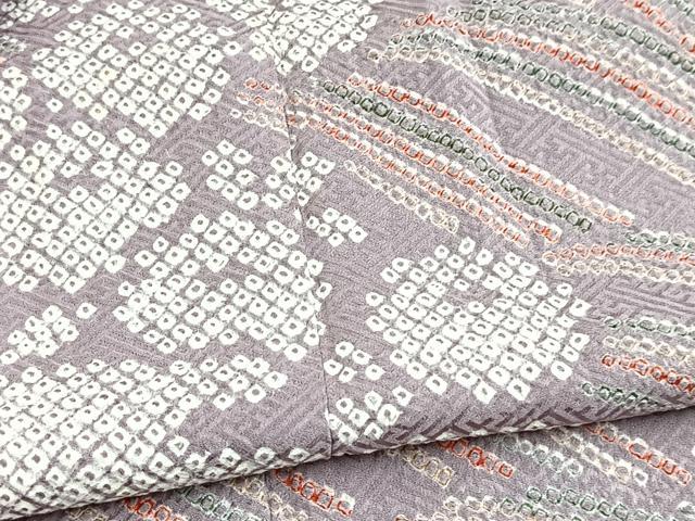 平和屋着物■訪問着 総絞り 立波花文 正絹 逸品 BAAY9015yc