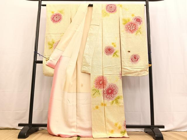 平和屋着物■豪華振袖 総絞り 舞花文 正絹 逸品 BAAY9016yc
