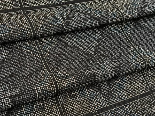 平和屋着物■上質な紬 幾何学文様 正絹 逸品 未使用 BAAY9019yc
