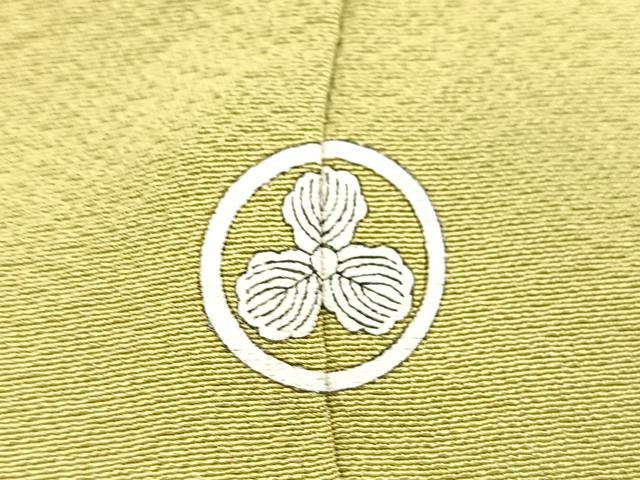 平和屋着物■上質な色無地 柳茶色 正絹 逸品 BAAY9023yc