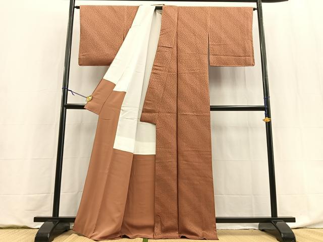 平和屋着物■上質な小紋 霞文 暈し染め 正絹 逸品 BAAY9025yc