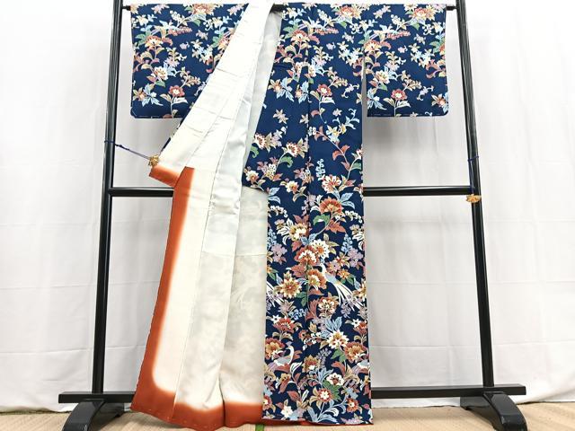 平和屋着物●訪問着 更紗花鳥文 正絹 逸品 未使用 BAAY9027yc