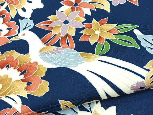 平和屋着物●訪問着 更紗花鳥文 正絹 逸品 未使用 BAAY9027yc