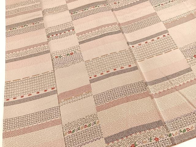 平和屋着物■上質な小紋 吉祥花文 正絹 逸品 BAAY9032yc