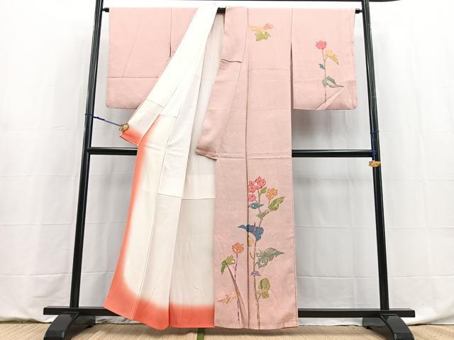 平和屋着物■訪問着 ろうけつ染め 草花文 正絹 逸品 BAAY9045yc