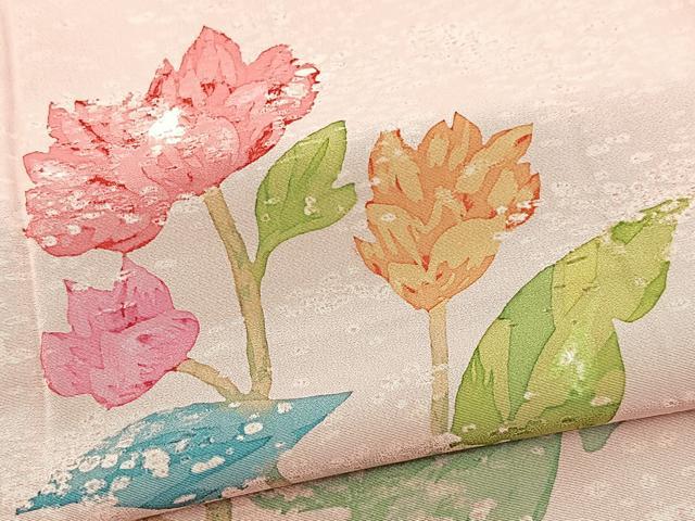 平和屋着物■訪問着 ろうけつ染め 草花文 正絹 逸品 BAAY9045yc