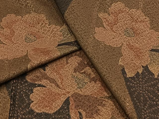 平和屋着物■小紋 牡丹 洗える着物 BAAY9053yc