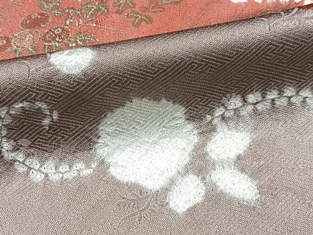 平和屋着物■訪問着 絞り 刺繍 雪芝松花文 金彩 銀糸 正絹 逸品 BAAY9096yc