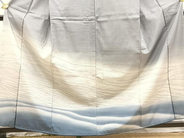 平和屋着物●本場大島紬 訪問着 霞文 暈し染め 正絹 逸品 未使用 BAAY9099yc