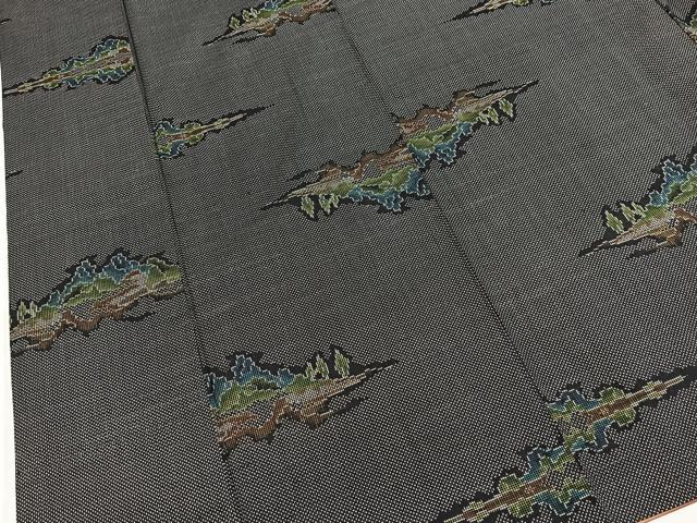 平和屋着物■本場大島紬 7マルキ 風景文 正絹 逸品 BAAY9122yc