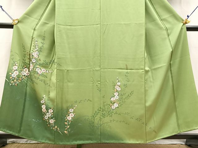 平和屋着物■訪問着 草花文 暈し染め 金彩 正絹 逸品 BAAY9130yc