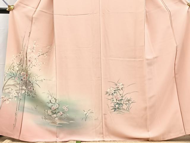 平和屋着物●訪問着 水車花文 暈し染め 金彩 正絹 逸品 BAAY9169yc