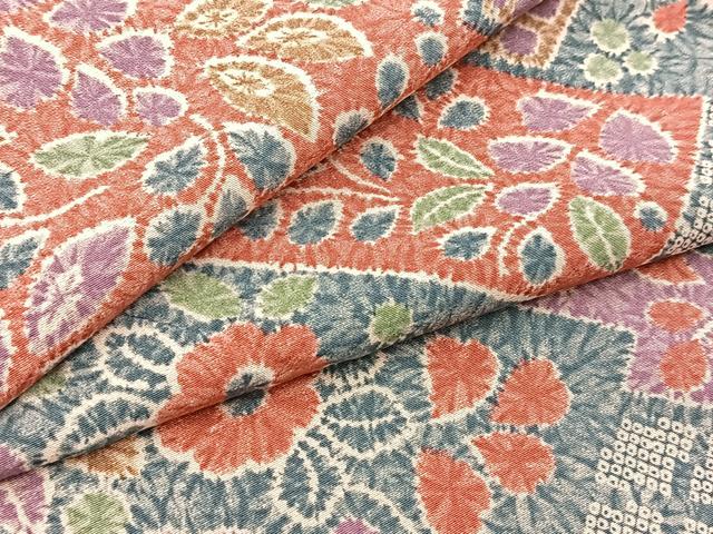 平和屋着物■上質な小紋 幾何学花文 正絹 逸品 BAAY9177yc