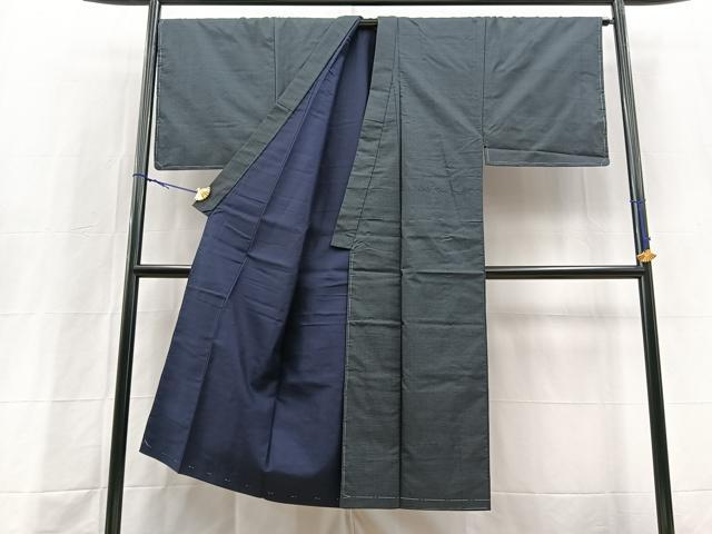 平和屋着物●男性 本場大島紬 アンサンブル 長羽織 120亀甲 総詰め 正絹 逸品 未使用 BAAY9194yc