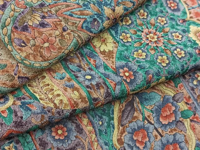 平和屋着物■訪問着 切嵌更紗花文 正絹 逸品 BAAY9208yc