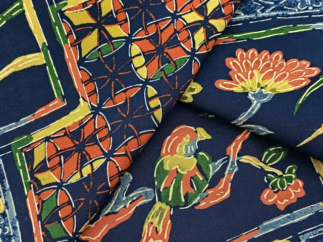 平和屋着物■上質な小紋 吉祥花鳥文 正絹 逸品 BAAY9220yc