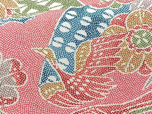 平和屋着物■上質な小紋 花鳥文 正絹 逸品 BAAY9233yc