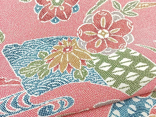 平和屋着物■上質な小紋 花鳥文 正絹 逸品 BAAY9233yc
